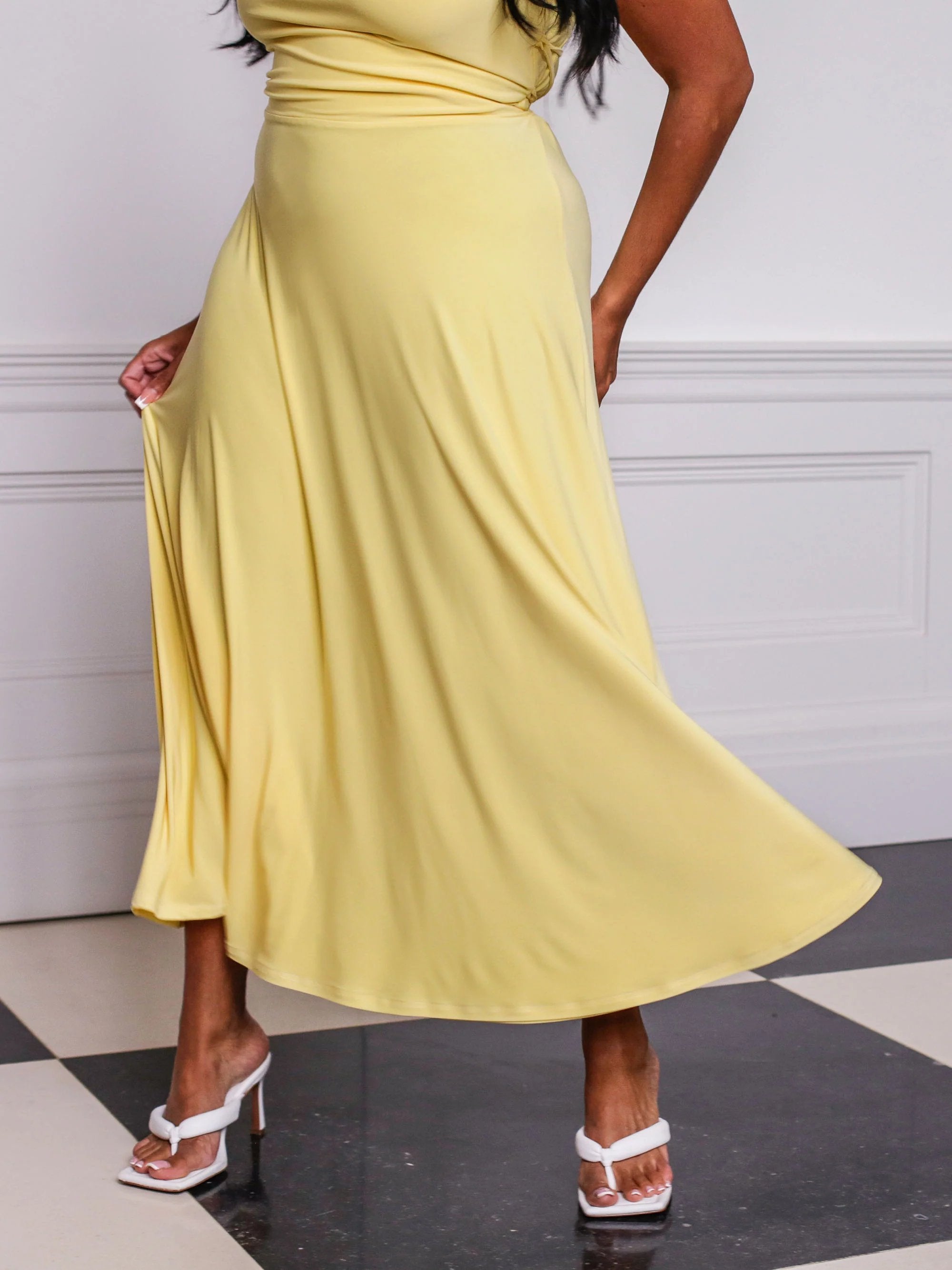 Lulah Drape Maxi Dress with Built-in Bra