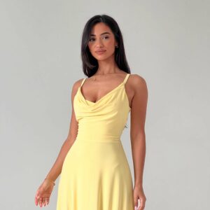 Lulah Drape Maxi Dress with Built-in Bra