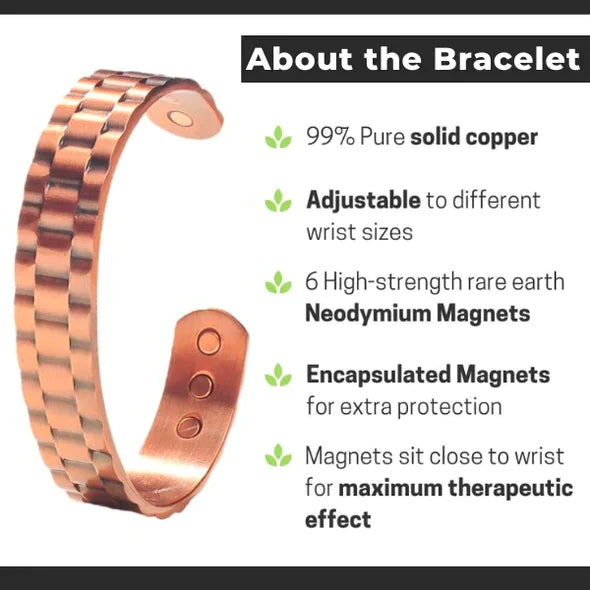 Menheal Pure Copper Magnetic Therapy Health Bracelet (Limited time discount - Last day)