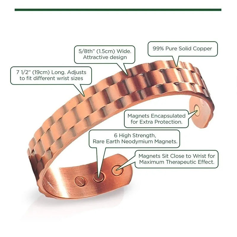 Menheal Pure Copper Magnetic Therapy Health Bracelet (Limited time discount - Last day)