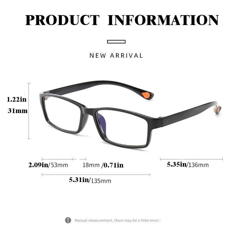 MEN'S ANTI-BLUE READING GLASSES ULTRALIGHT SQUARE GLASSES