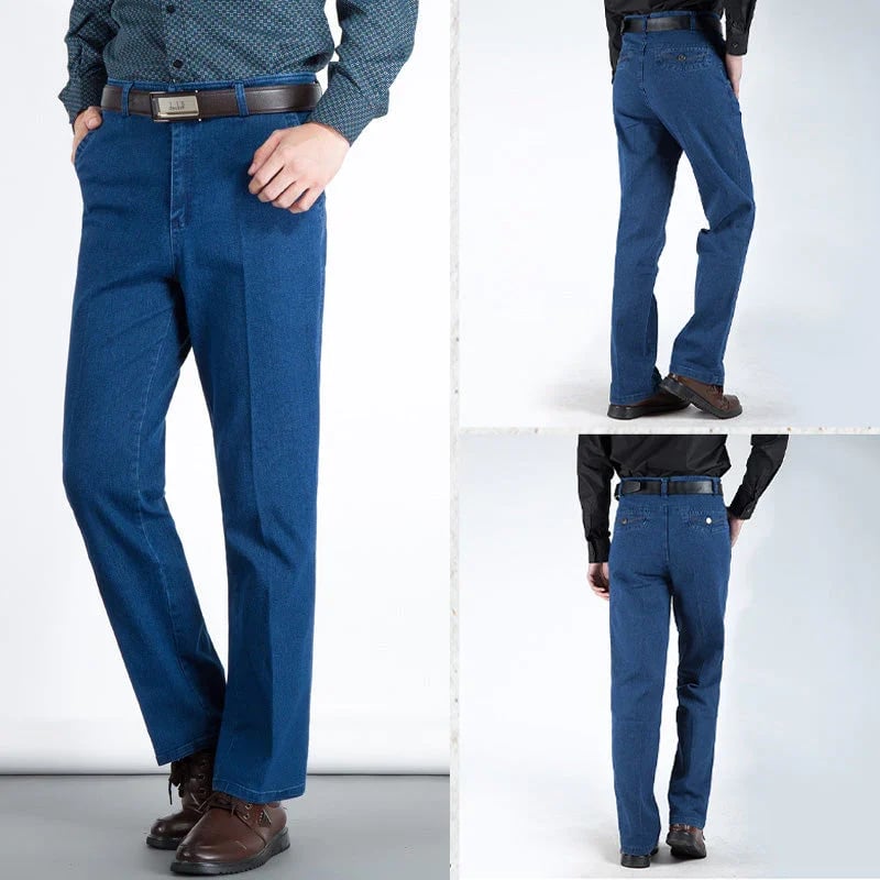 Men’s High Waist Straight Cut Jeans