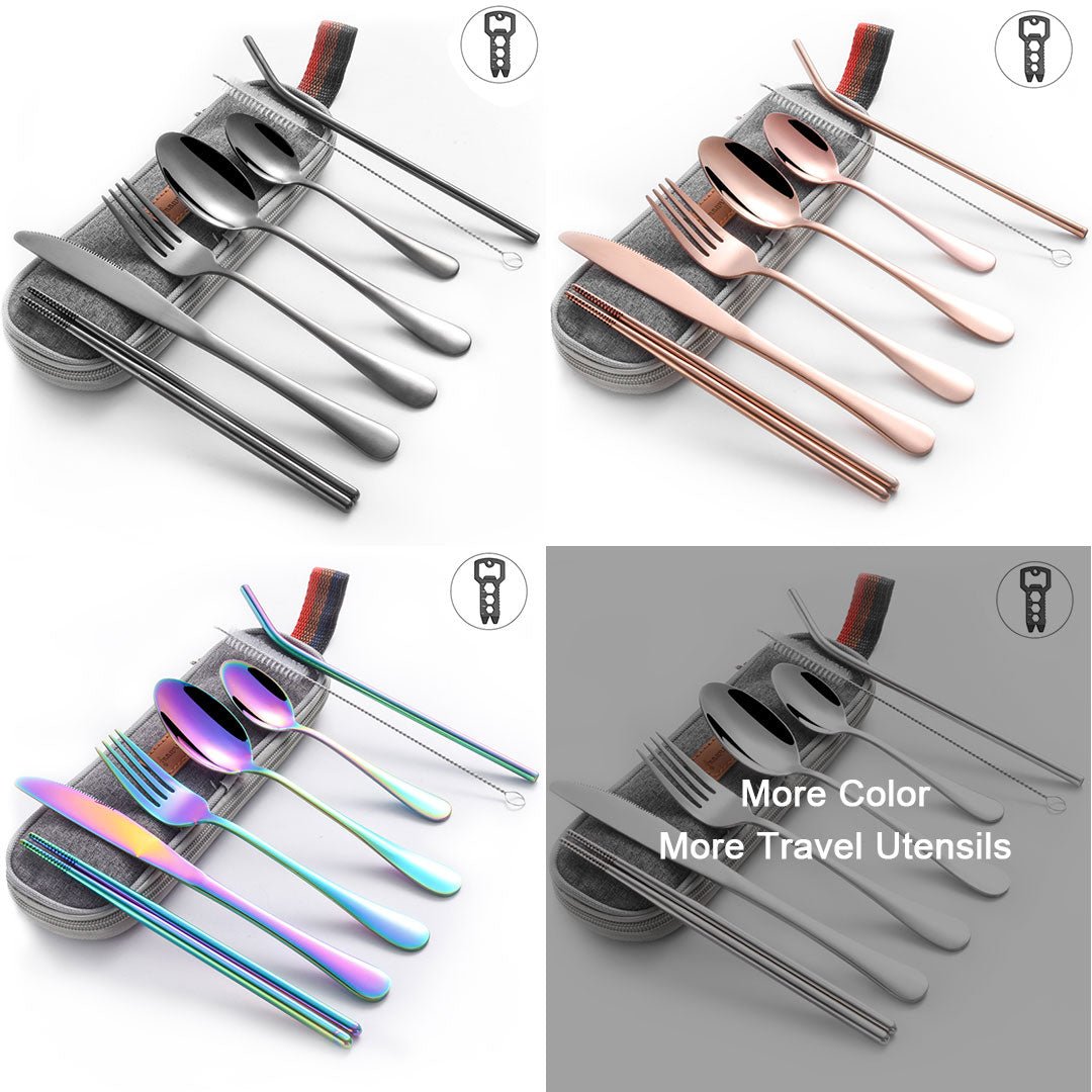 New Upgrade Travel Utensils Set