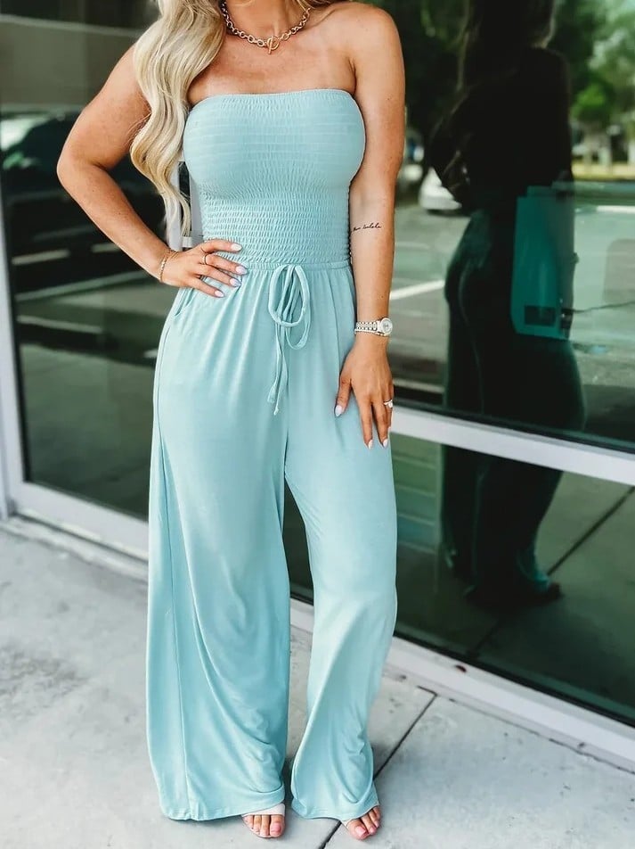 Newest Strapless Waist Jumpsuit