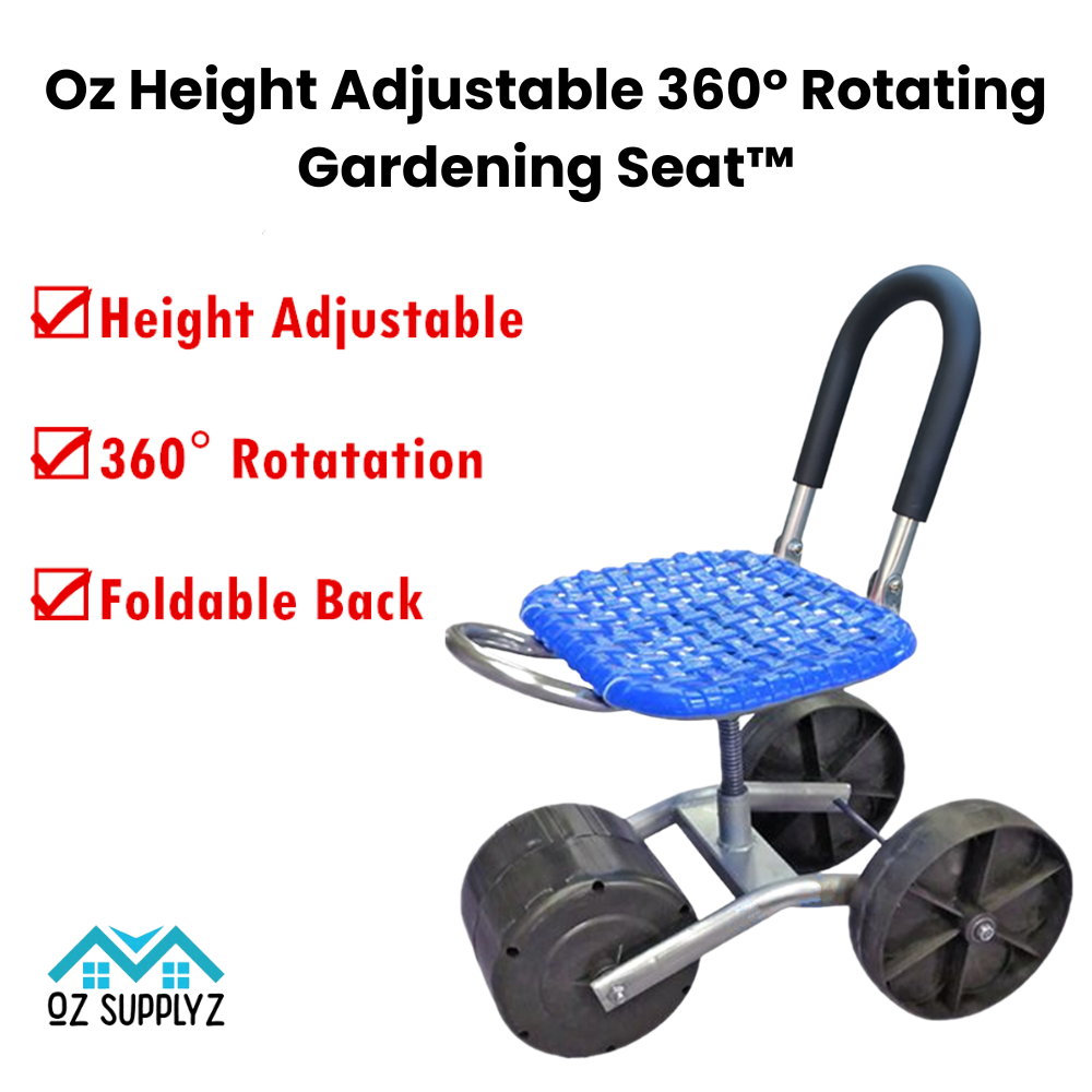 Oz Height Adjustable 360Â° Rotating Gardening Seat