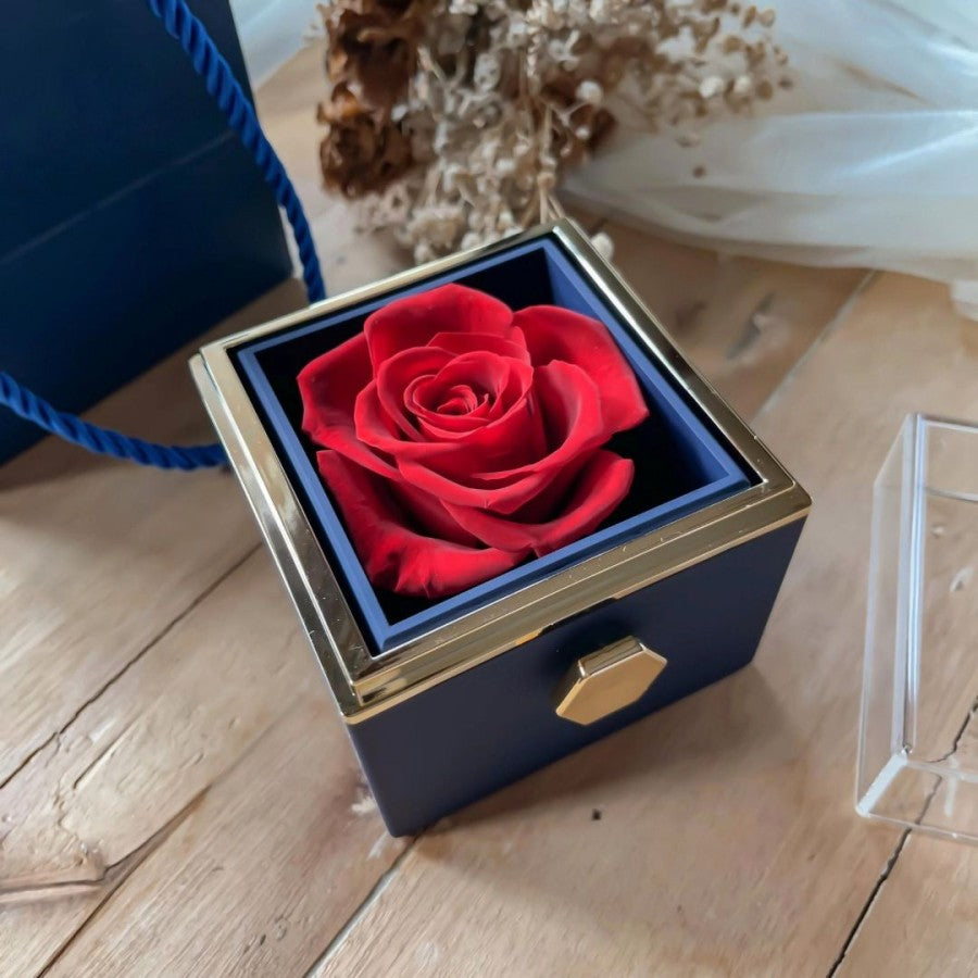 Preserved Rose Promise Ring Box