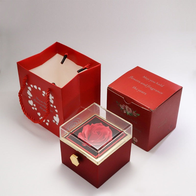 Preserved Rose Promise Ring Box