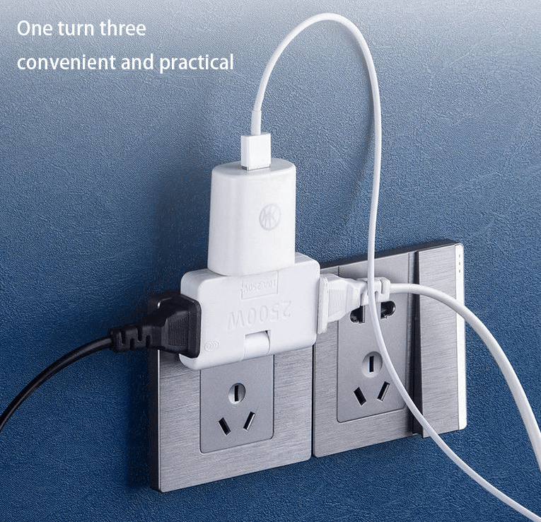 Rotatable Socket Converter One In Three 180 Degree Extension Plug