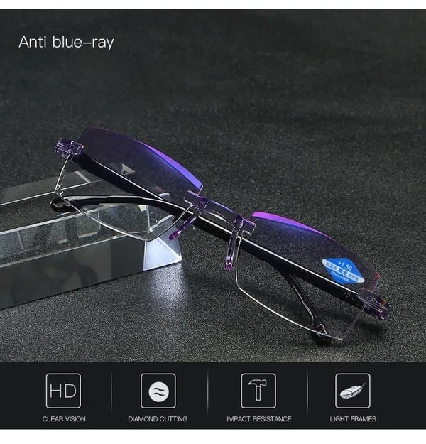 Sapphire High Hardness Anti-blue Progressive Far And Near Dual-Use Reading Glasses