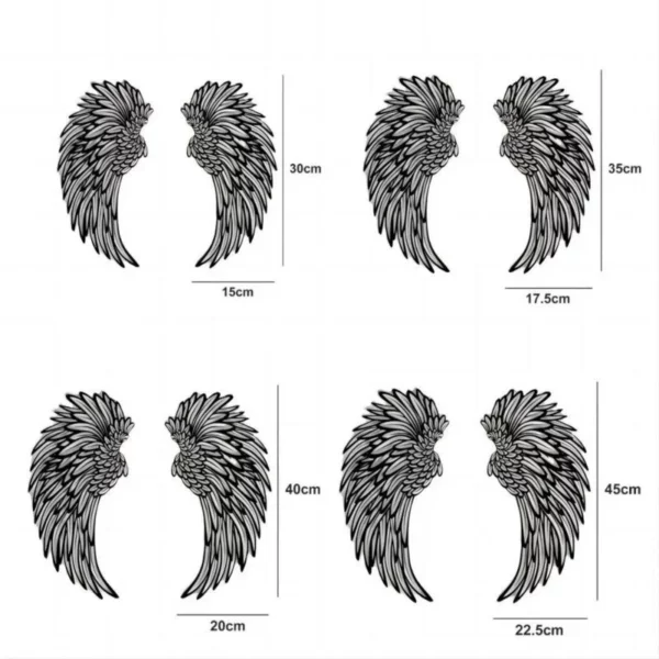 LED Angel Wings Metal Wall Art