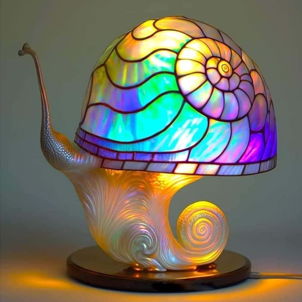 Stained Glass Plant Series Table Lamp