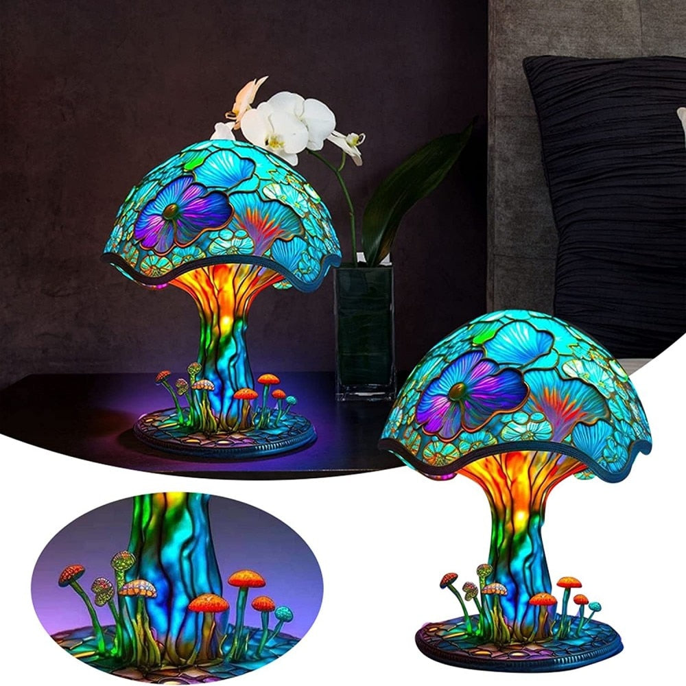 Stained Glass Plant Series Table Lamp