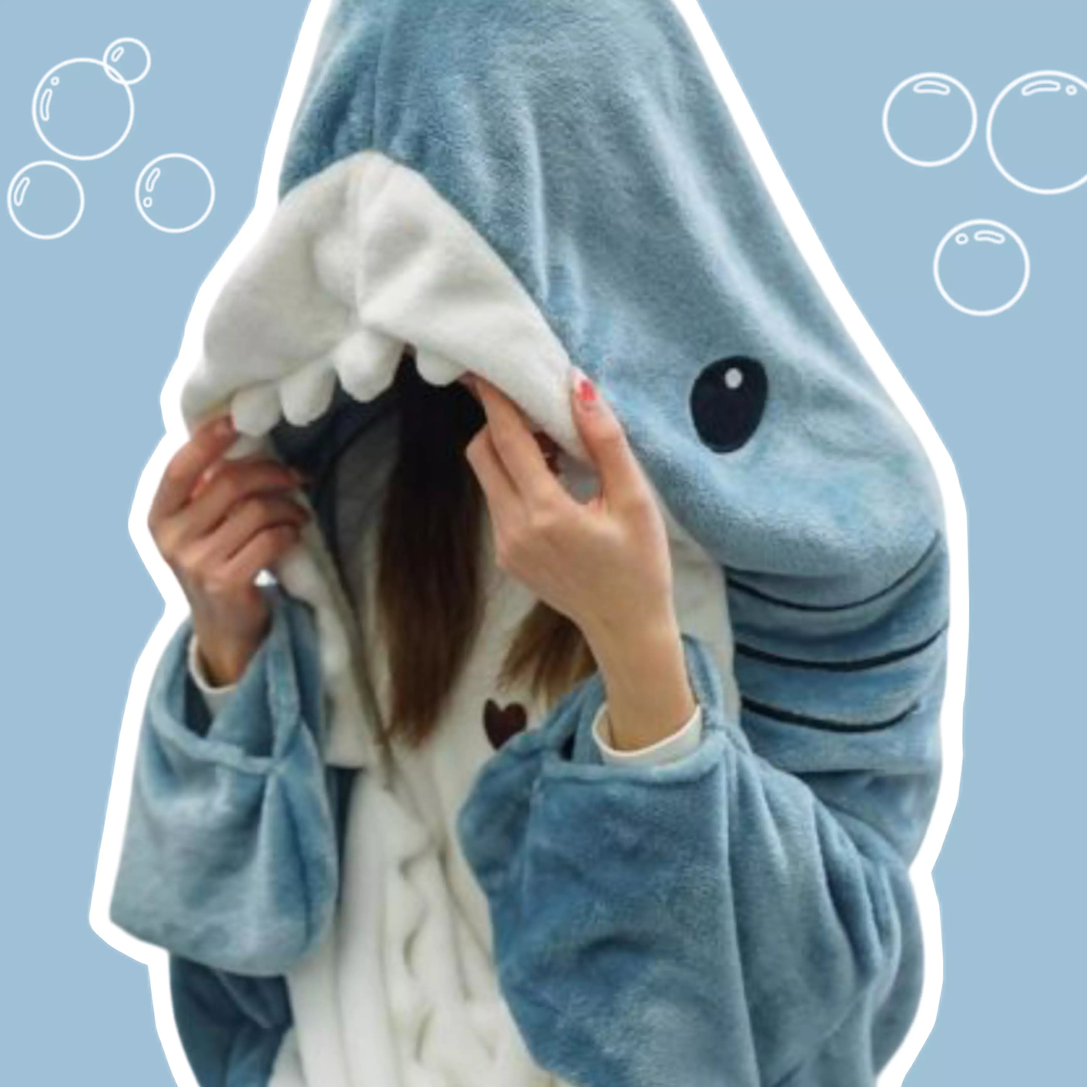 TeesNMerch Shark Blankie - Becomes the World's Coziest, Comfiest and Cutest Shark!