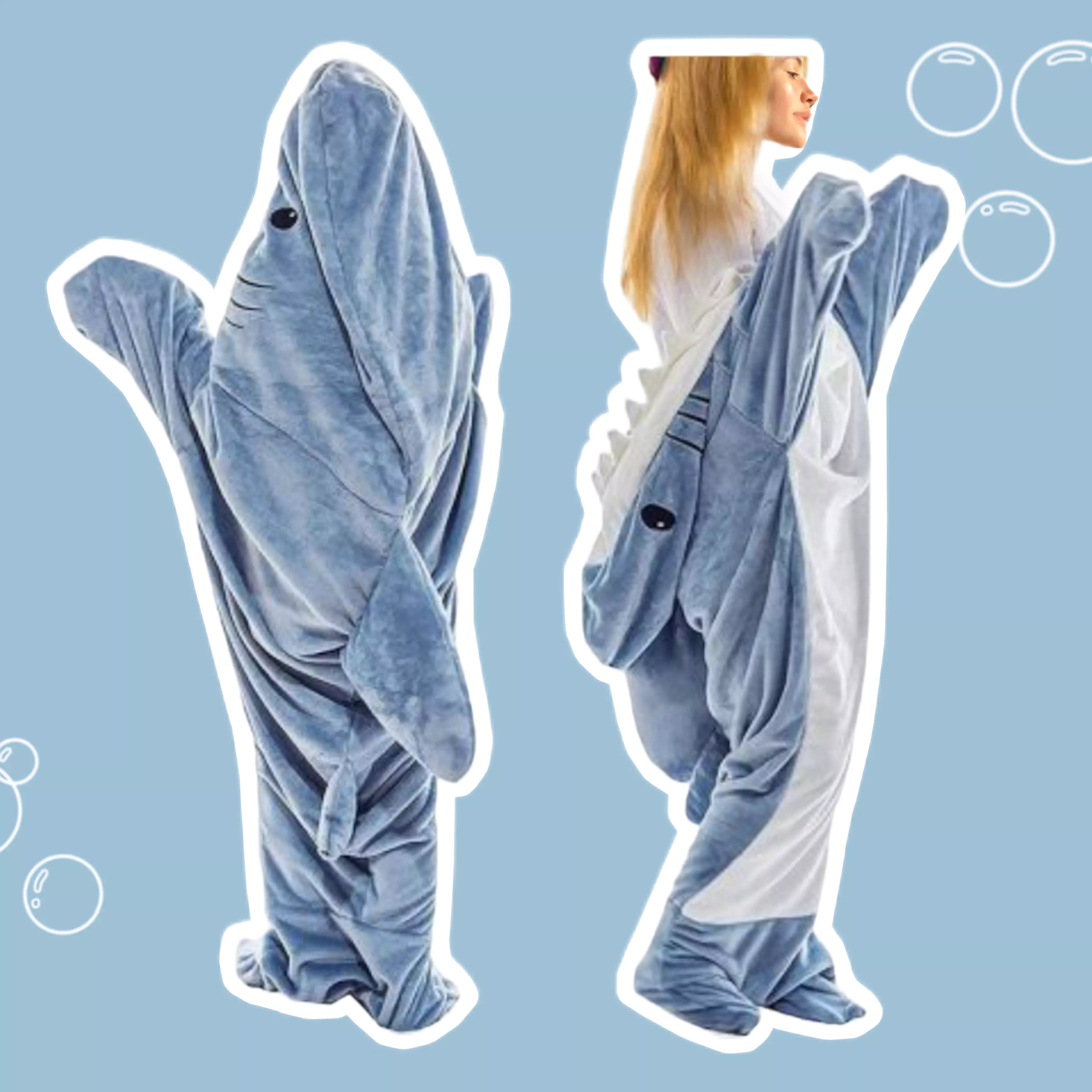 TeesNMerch Shark Blankie - Becomes the World's Coziest, Comfiest and Cutest Shark!