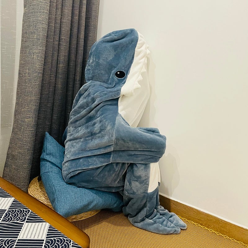 TeesNMerch Shark Blankie - Becomes the World's Coziest, Comfiest and Cutest Shark!