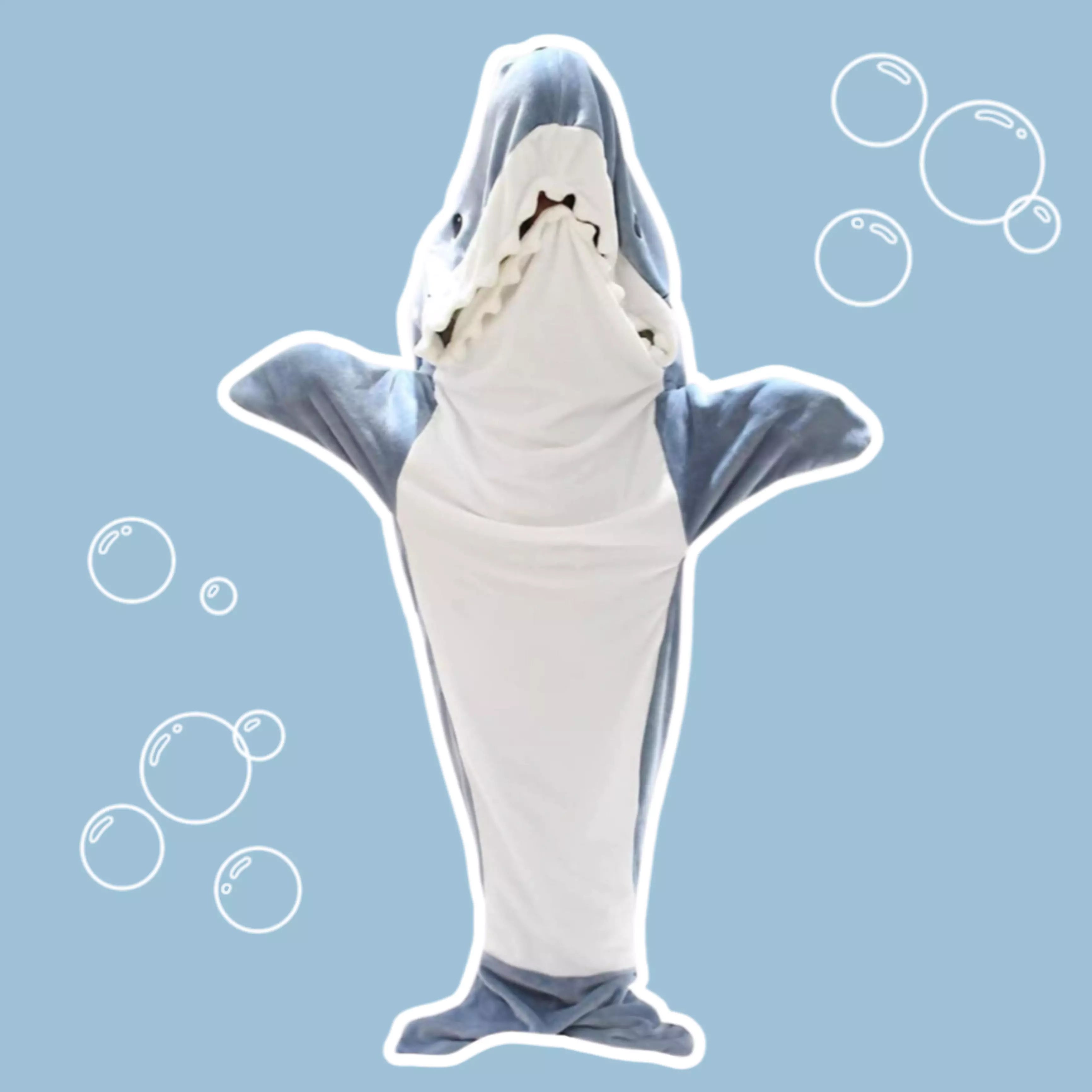 TeesNMerch Shark Blankie - Becomes the World's Coziest, Comfiest and Cutest Shark!