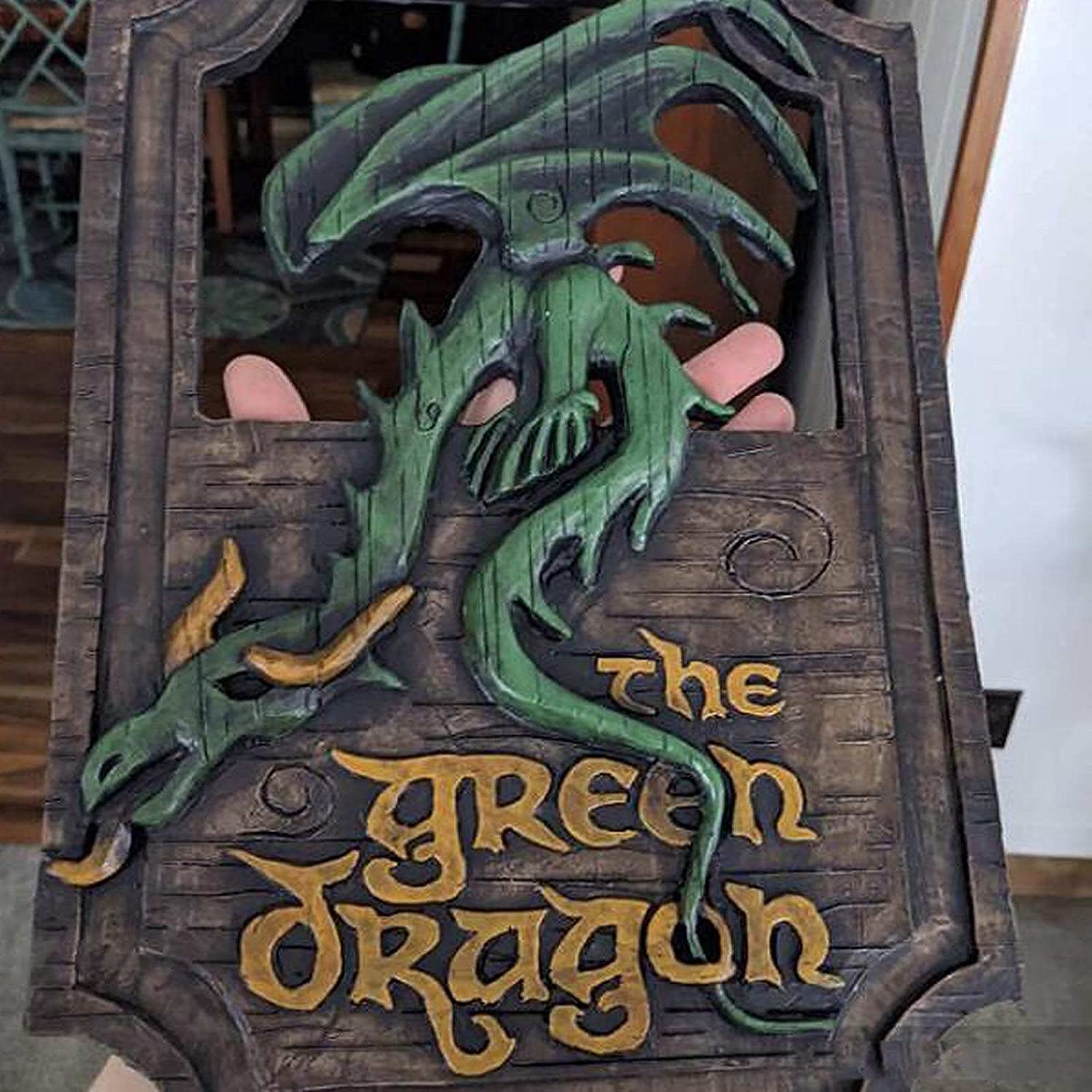 The Prancing Pony & The Green Dragon Pub Signs Set Handmade Bar Style - Lord of The Rings