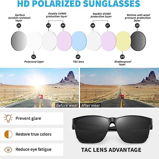 Universal models of myopic sunglasses - UV400 protective lenses