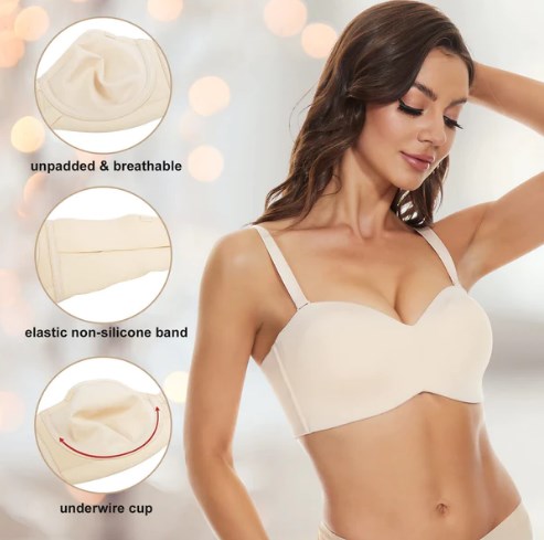 Vente du dernier jour 49% - Soutien-gorge bandeau à bretelles détachables Promotion GRANDE TAILLE