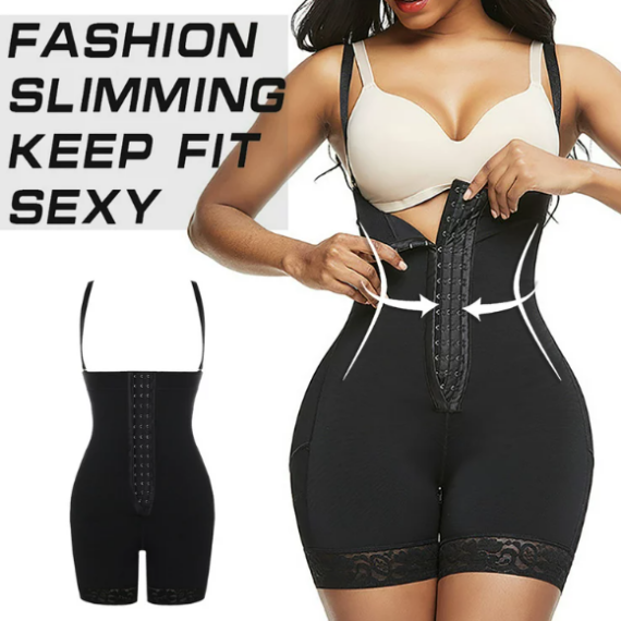 Woman Full Body Firm Tummy Control Waist Trainer Underwear Fajas Bodysuit Shapewear Open Bust Body Shapers Butt Lifter