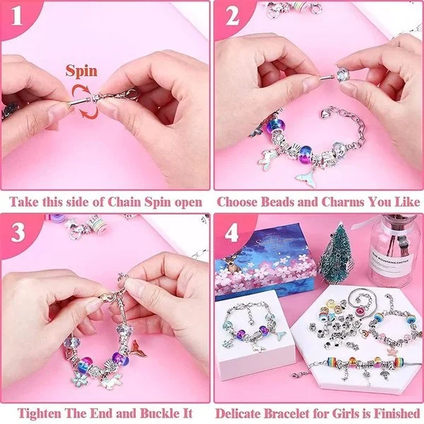 (2023 BEST GIFT TO MY GRANDDAUGHTER) DIY Crystal Bracelet Set