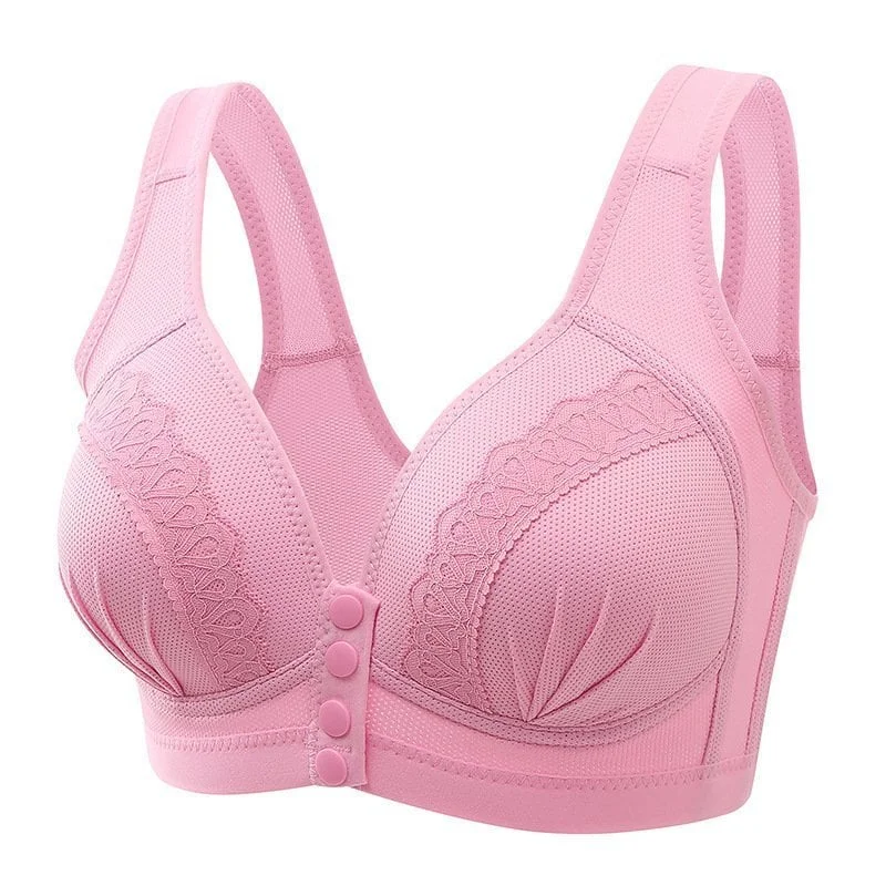 2023 breathable cotton bra with front button