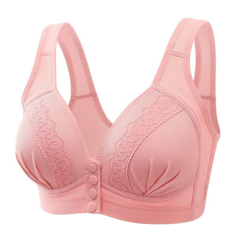 2023 breathable cotton bra with front button