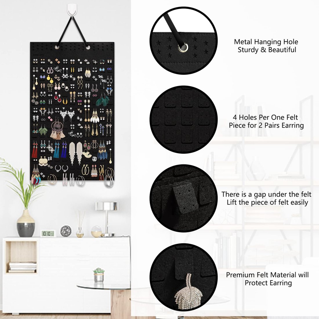 2023 HOT SALE - Felt Hanging Jewelry Organizer