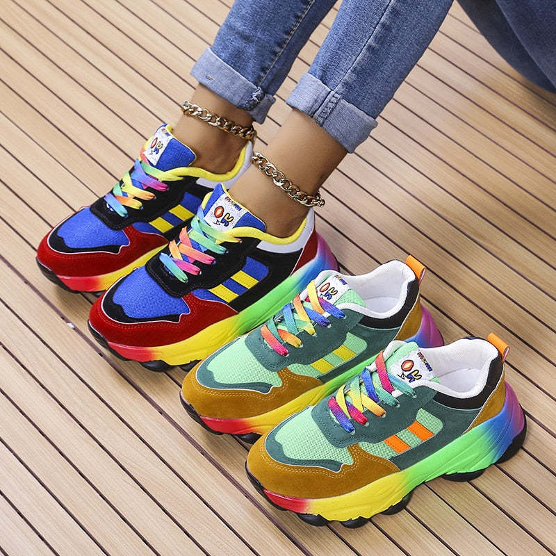 2023 New Orthopedic Shoes | Rainbow Sneakers