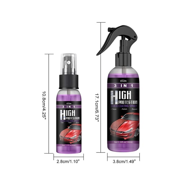 3 in 1 Ceramic Car Coating Spray (30% OFF)