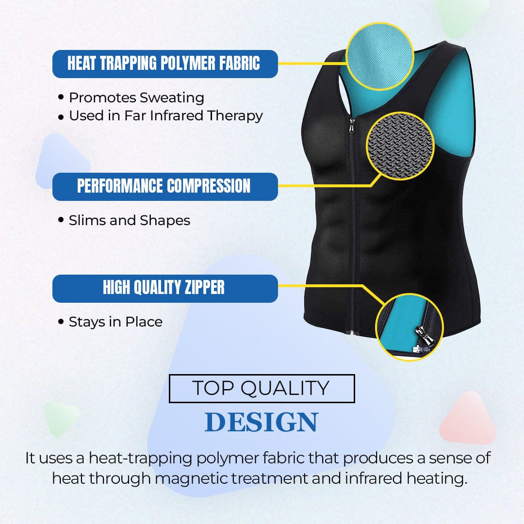 60% OFF - MANSON Gynecomastia Compress Zipper Vest