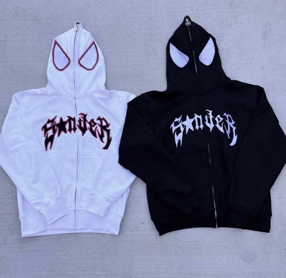 ALTZ -  Spider Punk Zip Up Hoodie