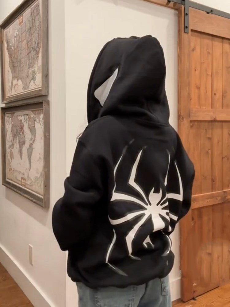 ALTZ -  Spider Punk Zip Up Hoodie