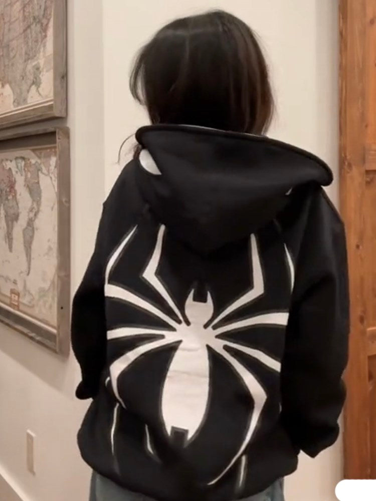 ALTZ -  Spider Punk Zip Up Hoodie