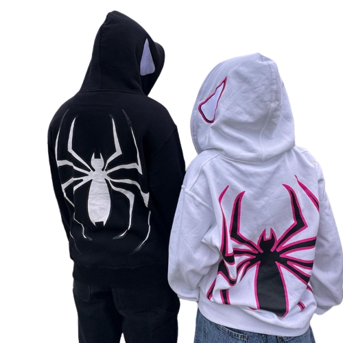 ALTZ -  Spider Punk Zip Up Hoodie