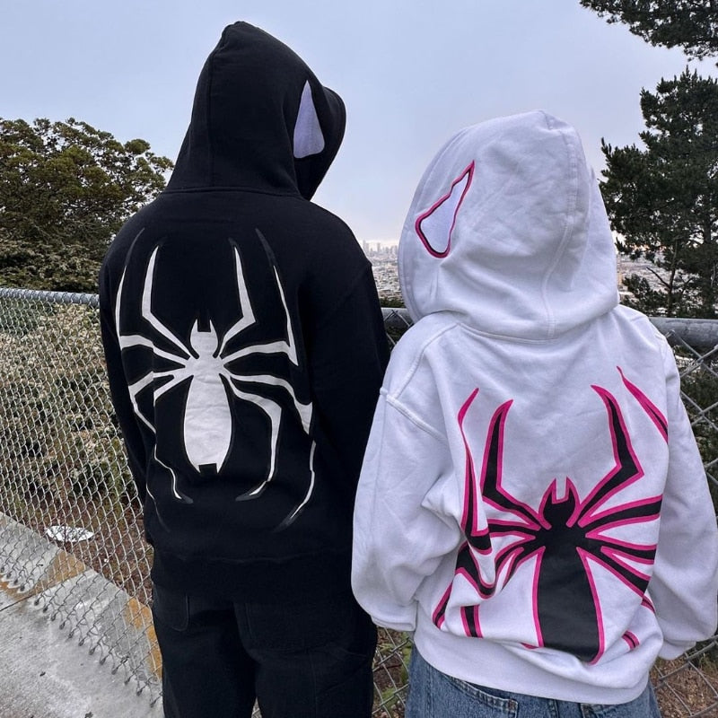 ALTZ -  Spider Punk Zip Up Hoodie