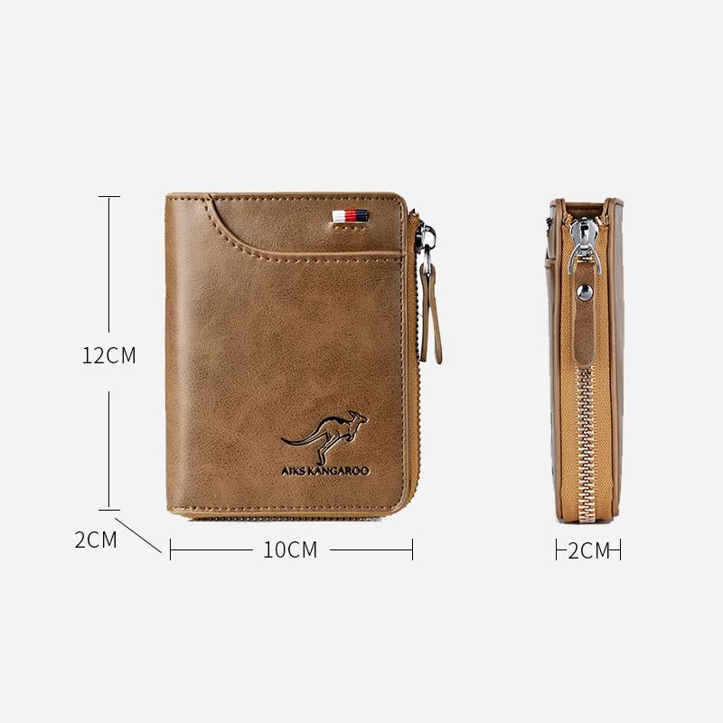 BIG SALE 49% OFF - Men Wallet Zipper PU leather Purse (RFID PROTECTED)