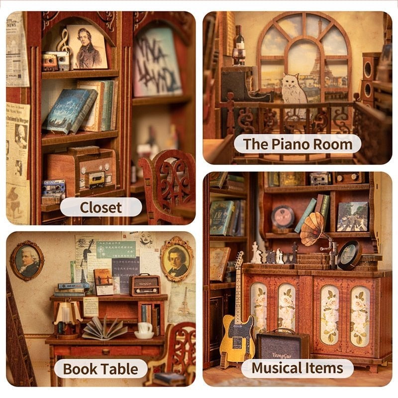 Book Nooks DIY 3D Wooden Puzzle