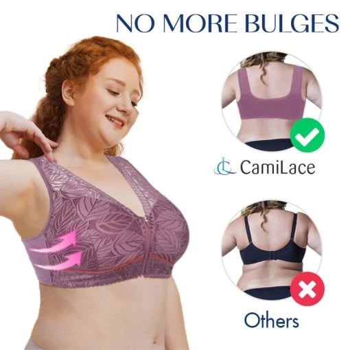 Buy 2, Get 1 Free - Wireless Cotton Button-Up Bra, Natural