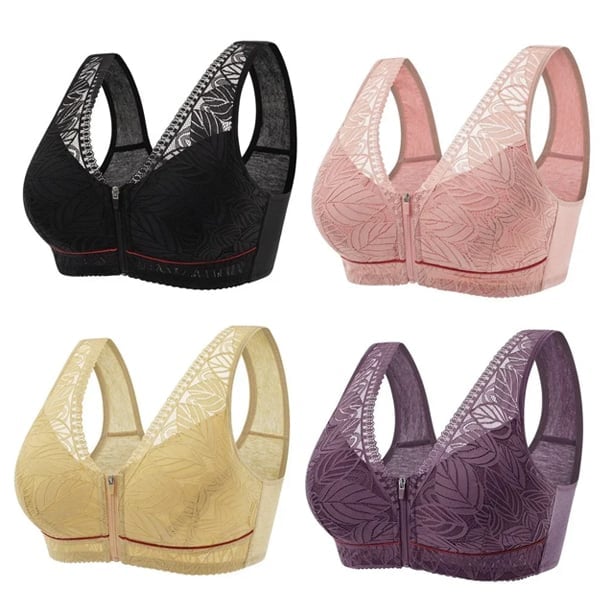 Buy 2, Get 1 Free – Wireless Cotton Button-Up Bra, Natural