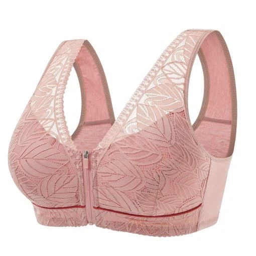 Buy 2, Get 1 Free - Wireless Cotton Button-Up Bra, Natural