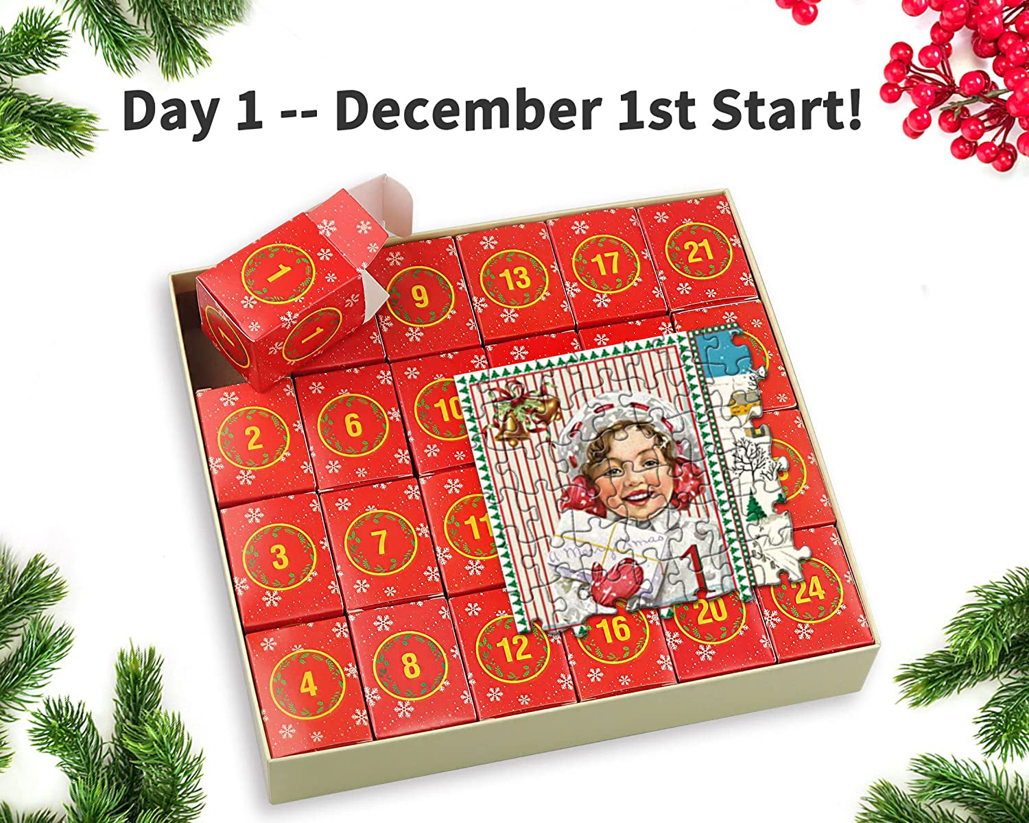 Christmas Advent Calendar Jigsaw Puzzle  1000pcs