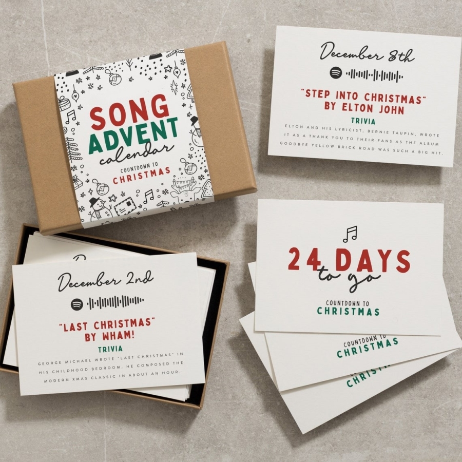 Christmas Advent Calendar-Twenty-Four Days Of Christmas Card Set