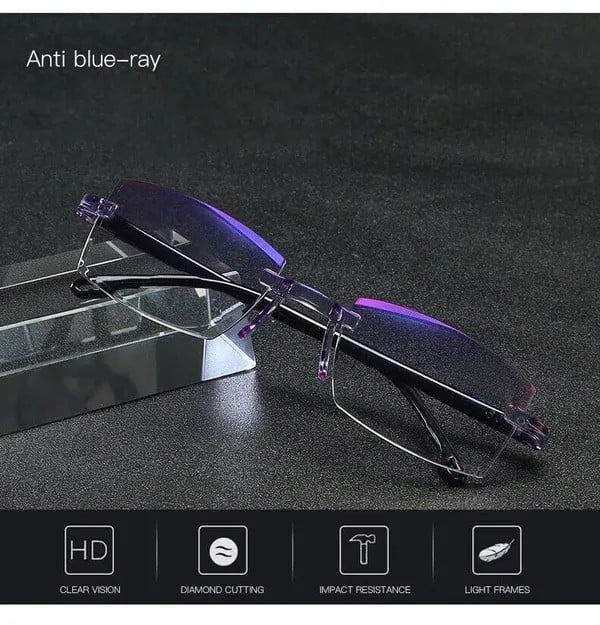 Clarkod Sapphire High Hardness Anti-blue Progressive Far And Near Dual-Use Glasses