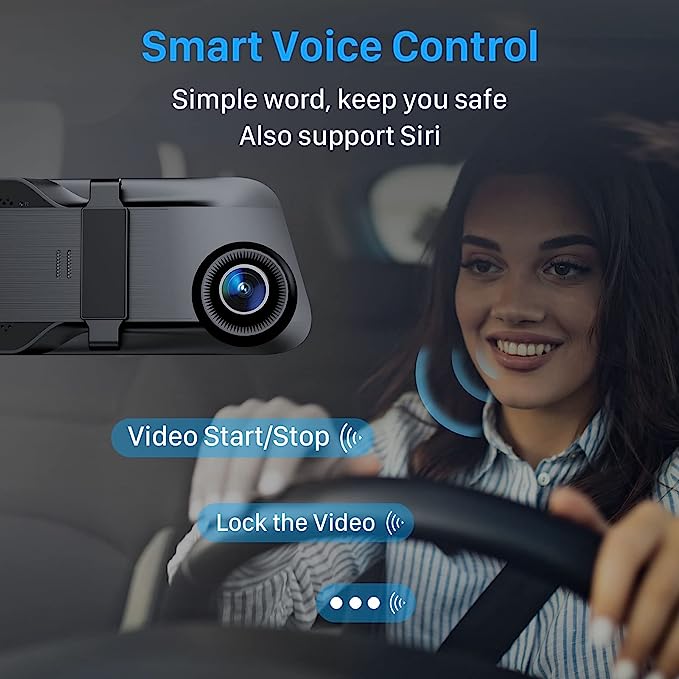 Drive Cam 12" 4K Carplay - Android Auto Wireless Smart Cam 1440P