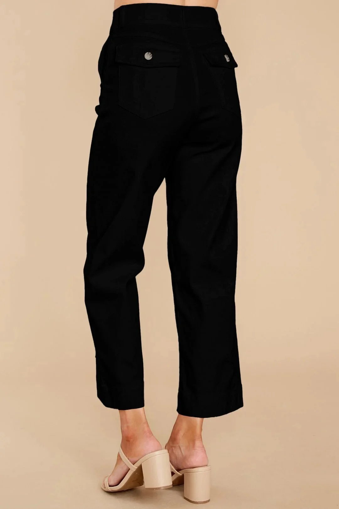 EARLY MOTHER'S DAY SALE - Stretch Twill Cropped Wide Leg Pants