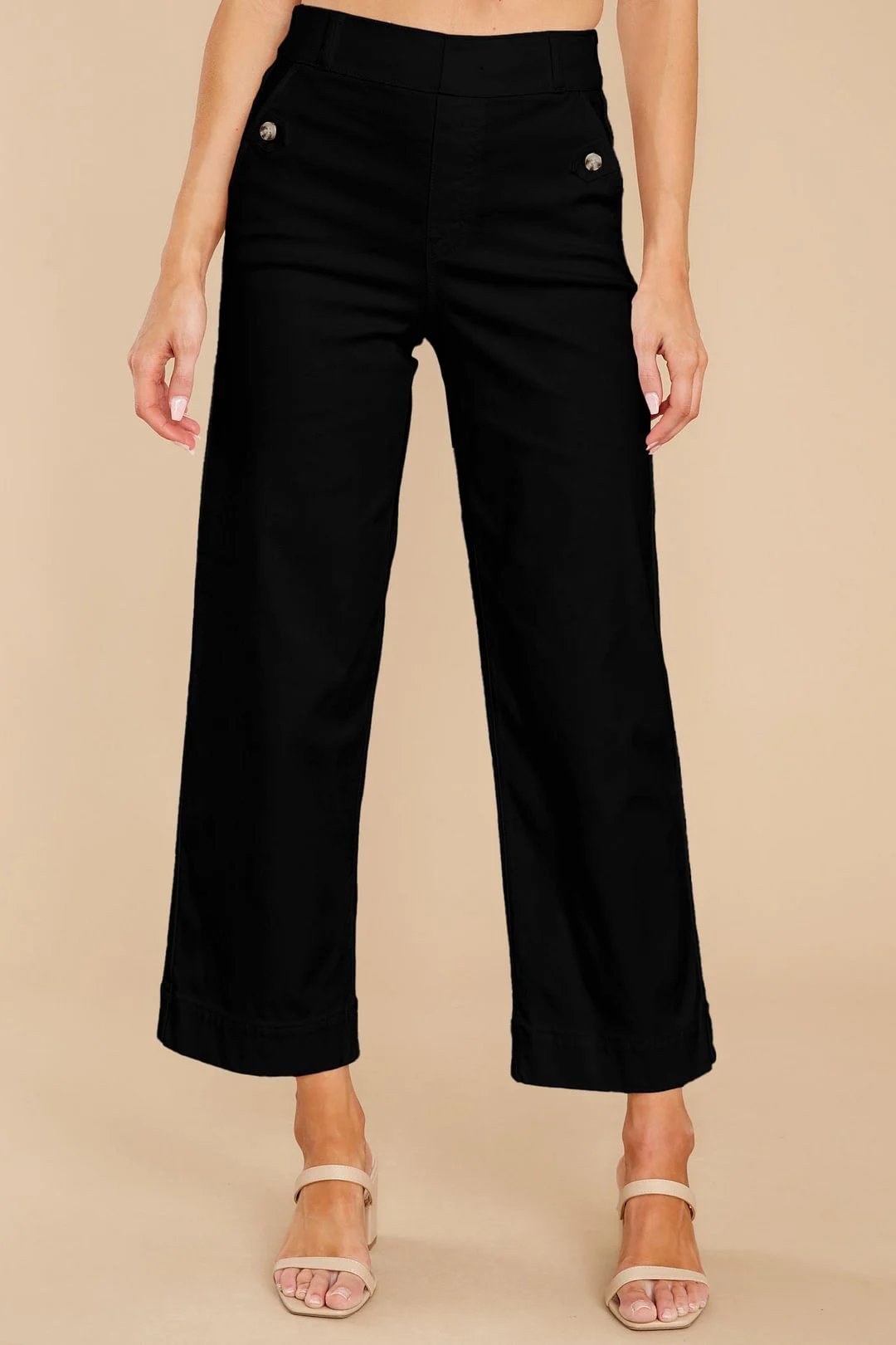 EARLY MOTHER'S DAY SALE - Stretch Twill Cropped Wide Leg Pants