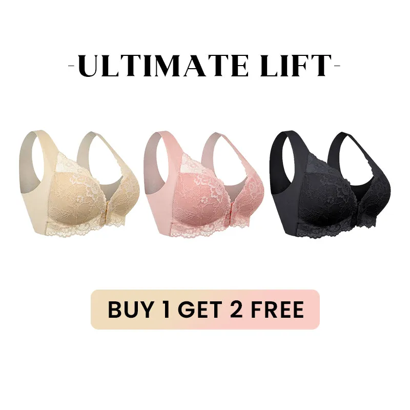 ELIZABETH FRONT CLOSURE '5D' SHAPING WIRELESS BEAUTY BACK BRA(BUY 1 GET 2 FREE)(3 PACK)