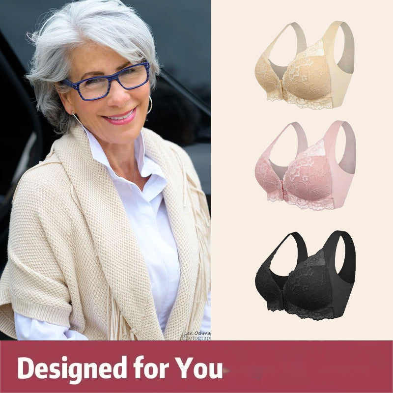 ELIZABETH FRONT CLOSURE '5D' SHAPING WIRELESS BEAUTY BACK BRA(BUY 1 GET 2 FREE)(3 PACK)