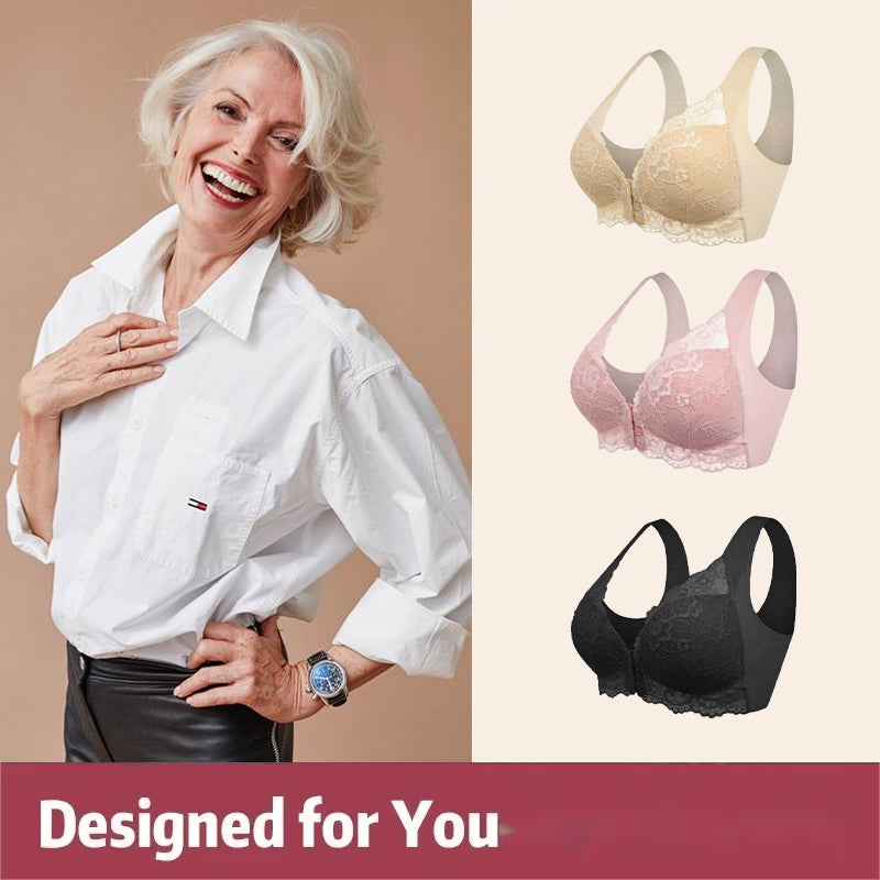 ELIZABETH FRONT CLOSURE '5D' SHAPING WIRELESS BEAUTY BACK BRA(BUY 1 GET 2 FREE)(3 PACK)